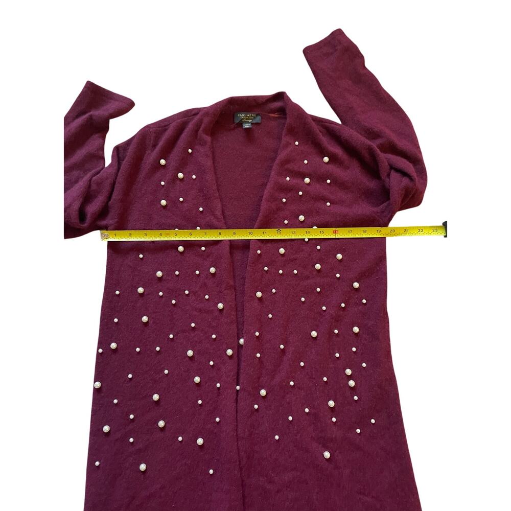 Cashmere Luxury Womens/Teen Soft Faux Pearl Cardigan Size Small Timeless - Picture 5 of 9